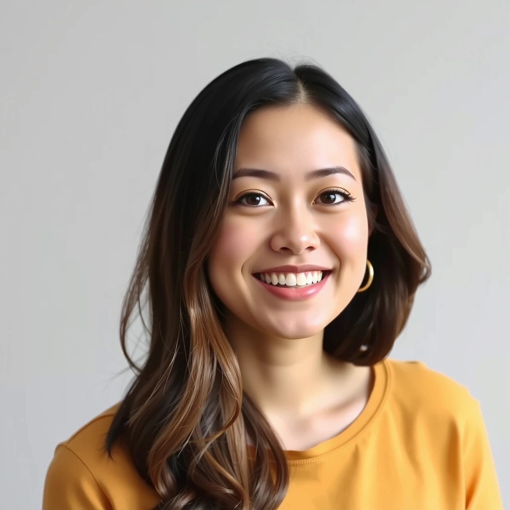 Profesjonalne zdjęcie uśmiechniętej specjalistki ds. ziołolecznictwa, z neutralnym tłem, bez tekstu.