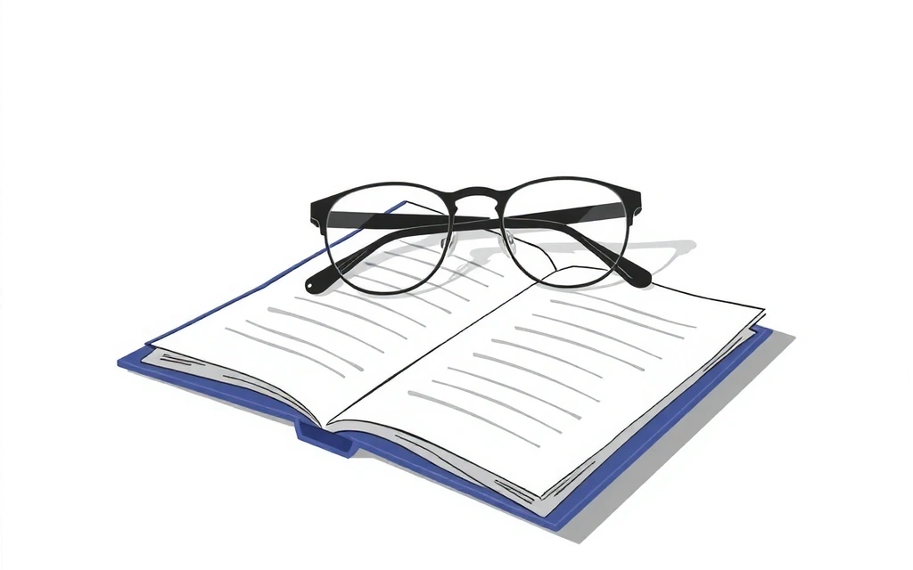 Ilustracja przedstawiająca ikonę 'okulary i dokument', symbolizującą przejrzystość i zasady.